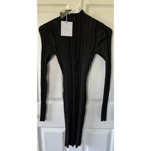 COPY - l'academie Juri Mini Gun Metal dress Sz XS Black Shimmer RN#132829